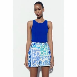 Zara High Waisted Floral Printed Shorts